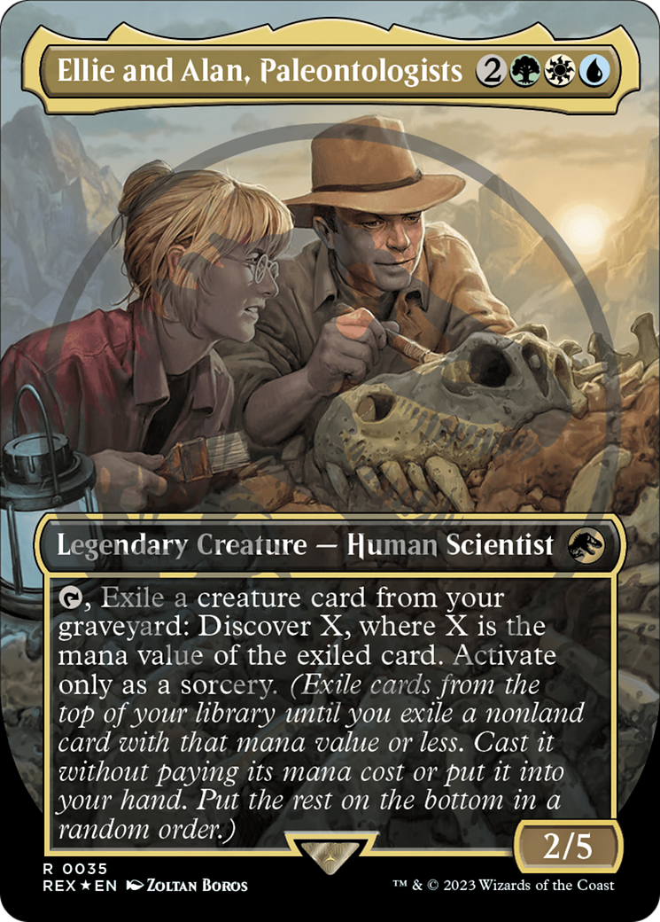 Ellie and Alan, Paleontologists (Emblem) (Borderless) [Jurassic World Collection Tokens] | The CG Realm