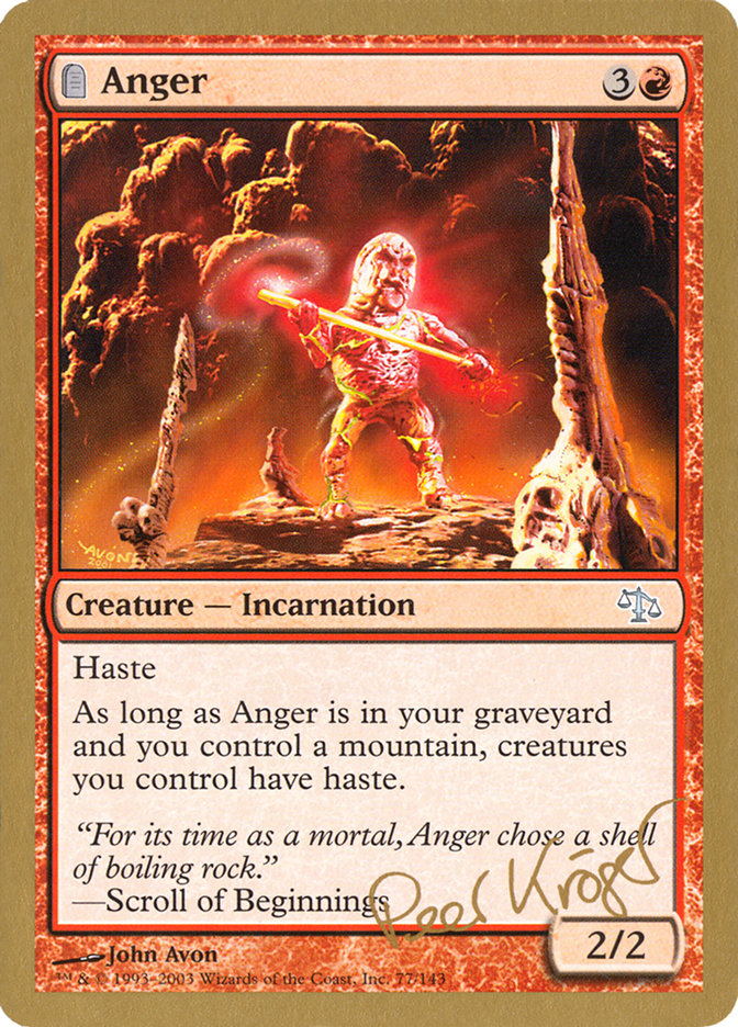 Anger (Peer Kroger) [World Championship Decks 2003] | The CG Realm