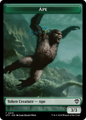 Ape // Shark Double-Sided Token [Outlaws of Thunder Junction Commander Tokens] | The CG Realm