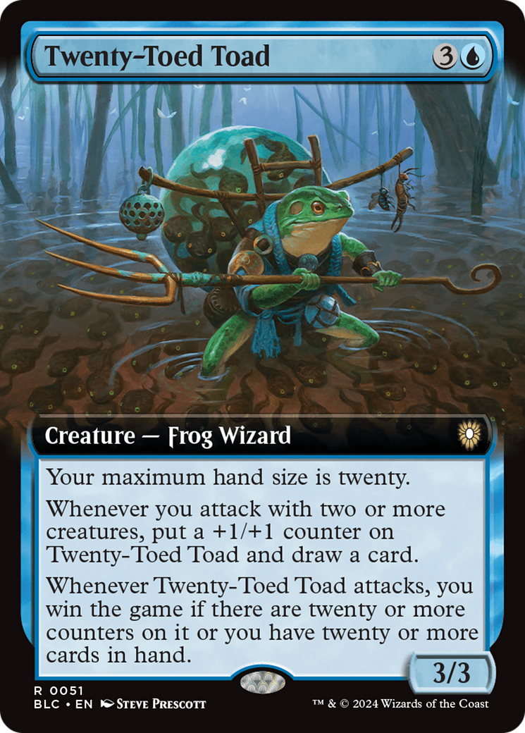 Twenty-Toed Toad (Extended Art) [Bloomburrow Commander] | The CG Realm