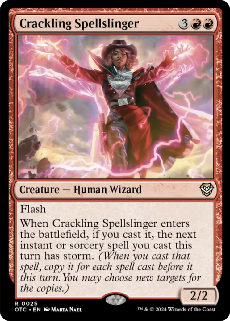 Crackling Spellslinger [Outlaws of Thunder Junction Commander] | The CG Realm