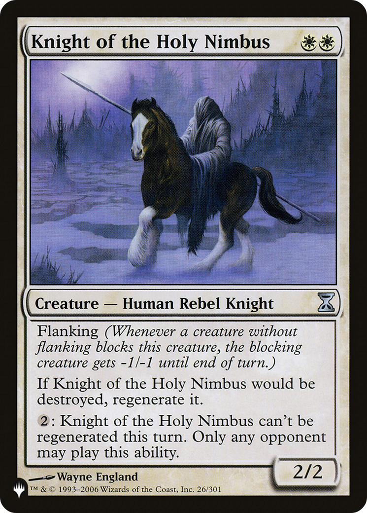 Knight of the Holy Nimbus [The List] | The CG Realm