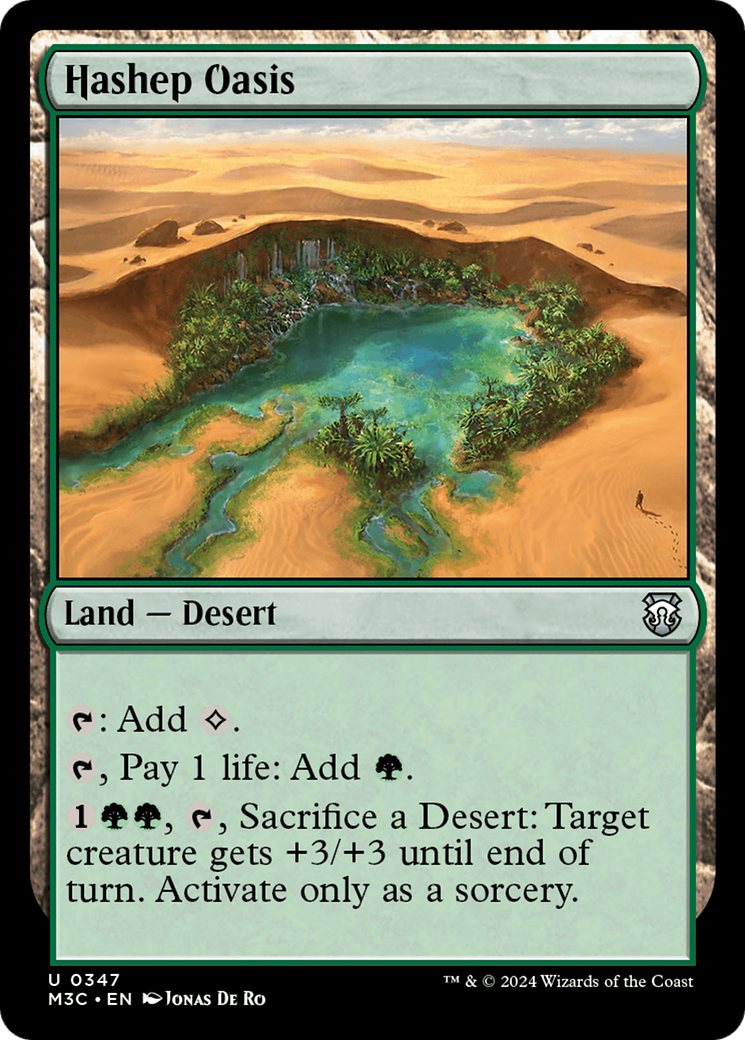 Hashep Oasis (Ripple Foil) [Modern Horizons 3 Commander] | The CG Realm