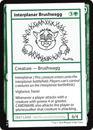 Interplanar Brushwagg (2021 Edition) [Mystery Booster Playtest Cards] | The CG Realm