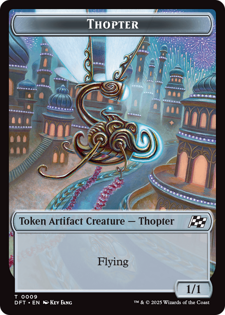 Thopter (0009) // Treasure Double-Sided Token [Aetherdrift Tokens] | The CG Realm