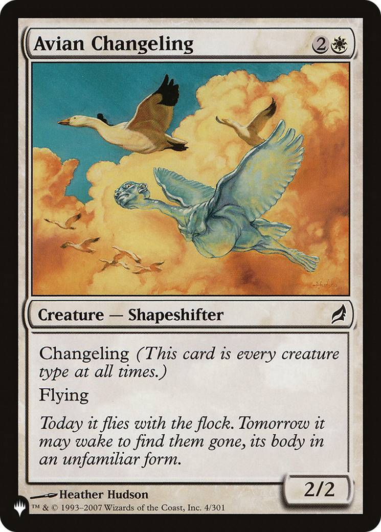 Avian Changeling [The List Reprints] | The CG Realm