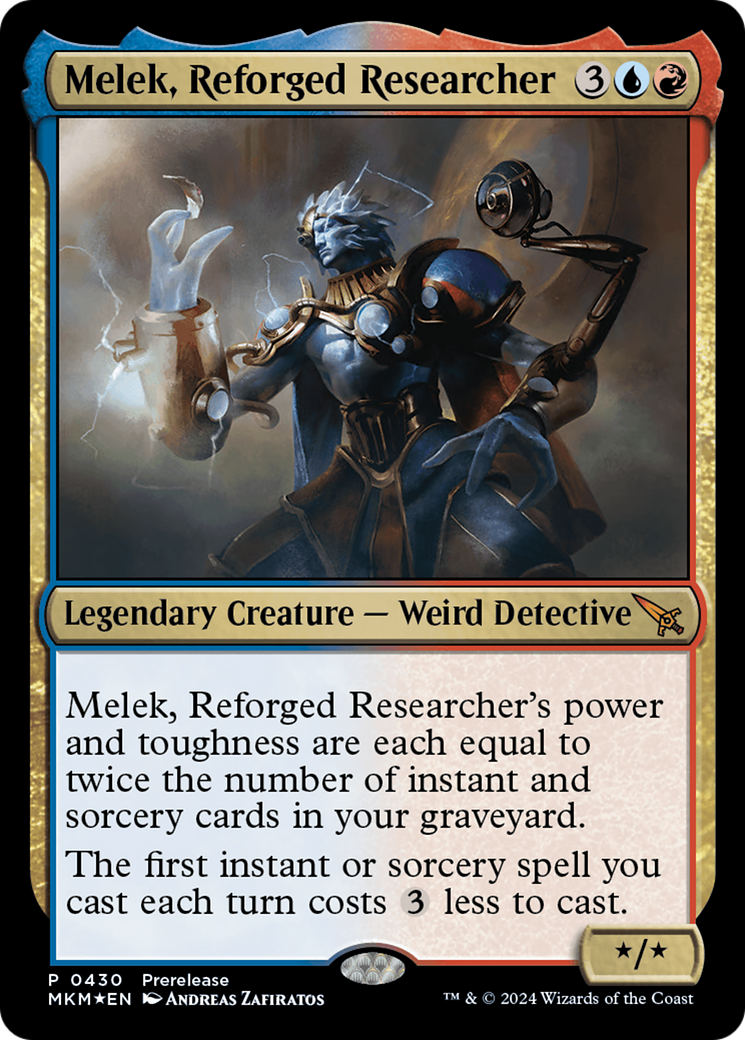 Melek, Reforged Researcher [Murders at Karlov Manor Prerelease Promos] | The CG Realm