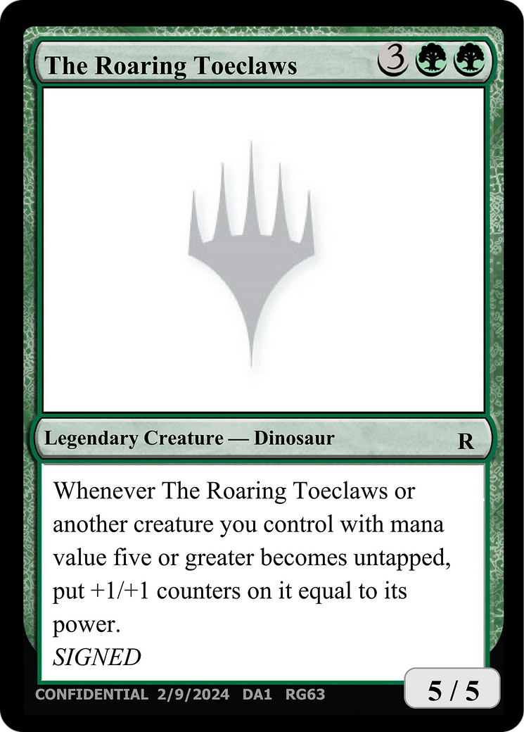 The Roaring Toeclaws [Unknown Event] | The CG Realm