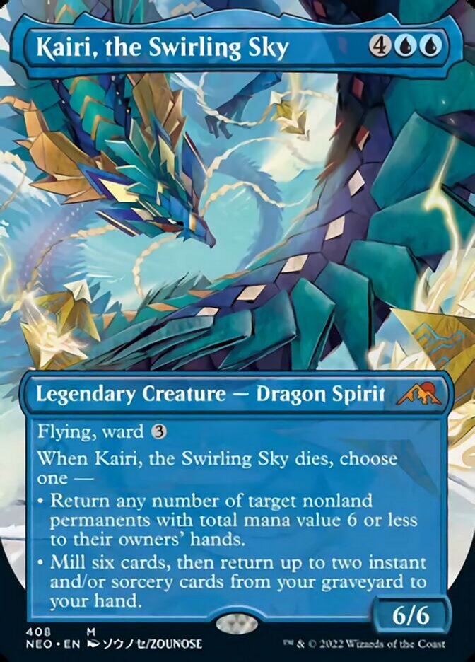 Kairi, the Swirling Sky (Borderless Alternate Art) [Kamigawa: Neon Dynasty] | The CG Realm