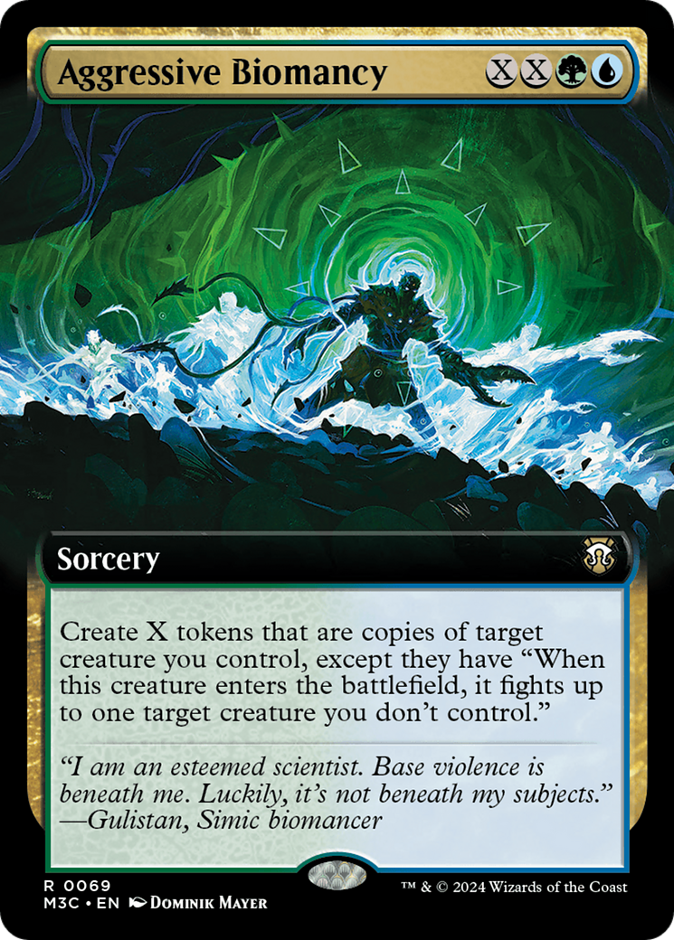 Aggressive Biomancy (Extended Art) (Ripple Foil) [Modern Horizons 3 Commander] | The CG Realm