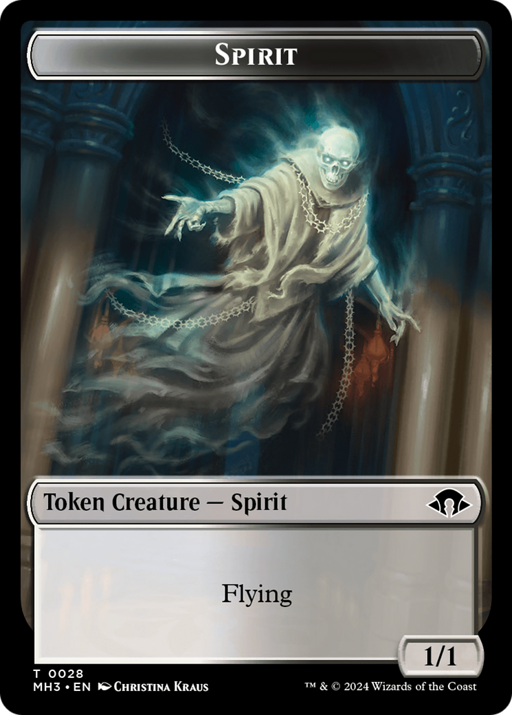 Spirit Token (0028) [Modern Horizons 3 Tokens] | The CG Realm