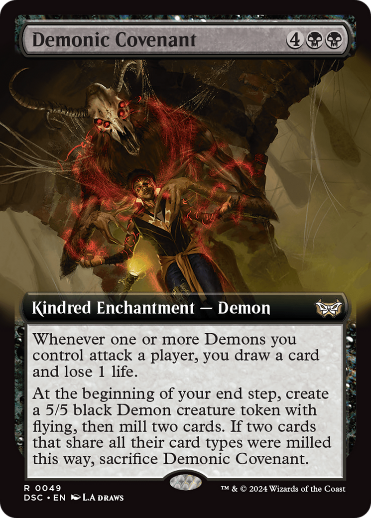 Demonic Covenant (Extended Art) [Duskmourn: House of Horror Commander] | The CG Realm