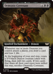 Demonic Covenant (Extended Art) [Duskmourn: House of Horror Commander] | The CG Realm