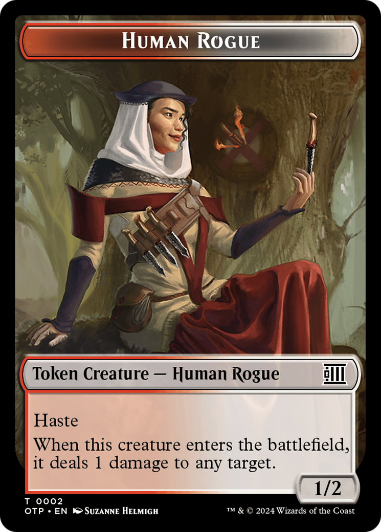 Human Rogue Token [Outlaws of Thunder Junction: Breaking News Tokens] | The CG Realm