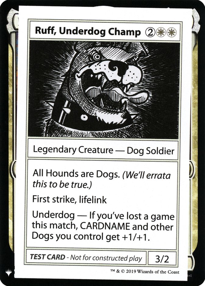 Ruff, Underdog Champ [Mystery Booster Playtest Cards] | The CG Realm