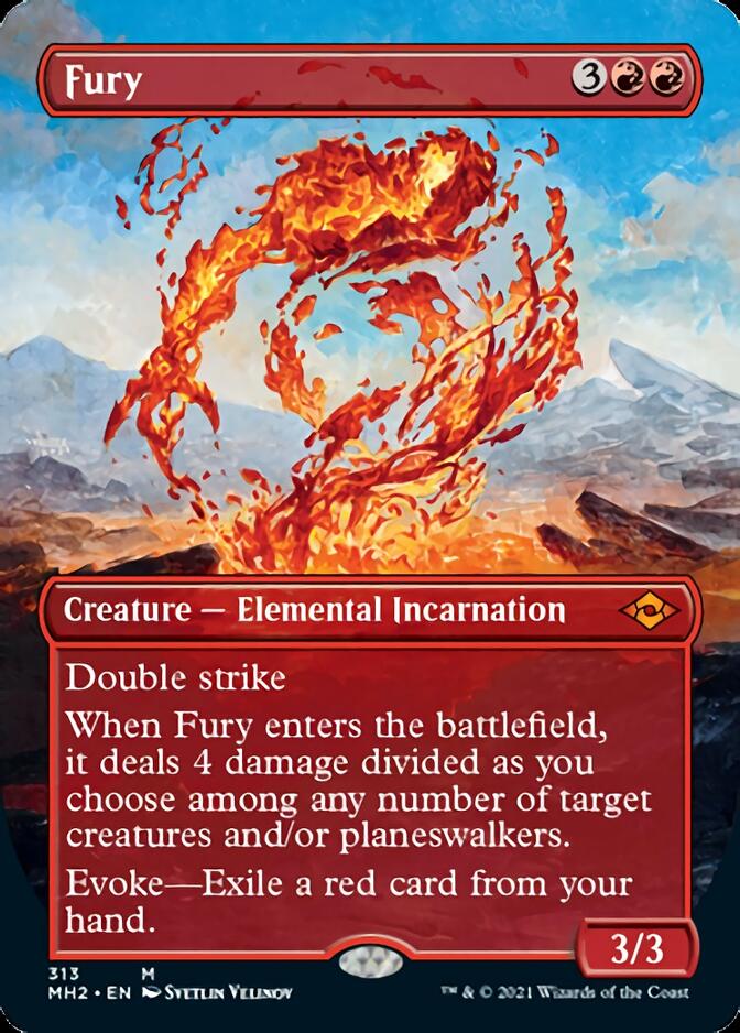 Fury (Borderless Alternate Art) [Modern Horizons 2] | The CG Realm