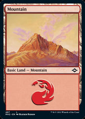 Mountain (487) (Foil Etched) [Modern Horizons 2] | The CG Realm