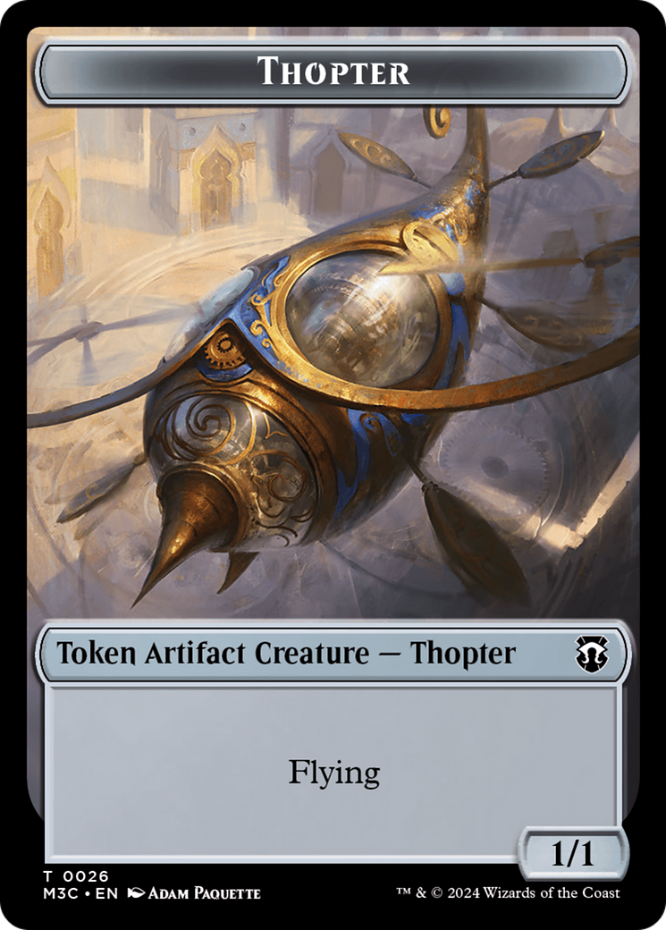 Aetherborn (Ripple Foil) // Thopter Double-Sided Token [Modern Horizons 3 Commander Tokens] | The CG Realm