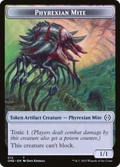 Phyrexian Mite Token (012) // Phyrexian Golem Double-Sided Token [Phyrexia: All Will Be One Tokens] | The CG Realm