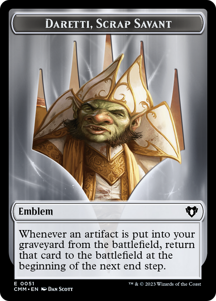 Daretti, Scrap Savant Emblem [Commander Masters Tokens] | The CG Realm