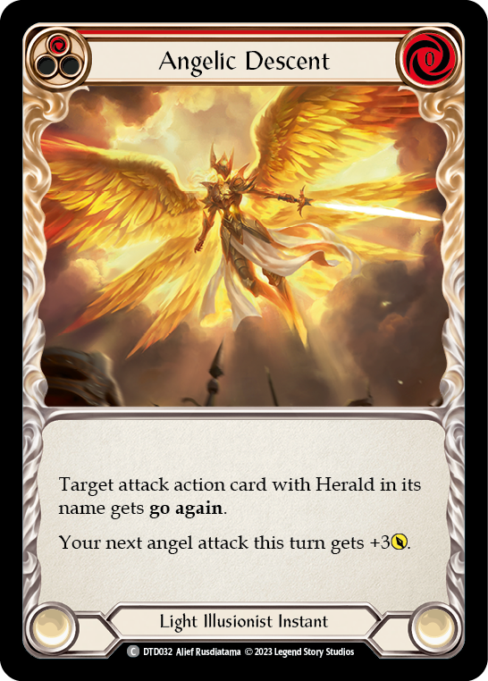 Angelic Descent (Red) [DTD032] (Dusk Till Dawn)  Rainbow Foil | The CG Realm