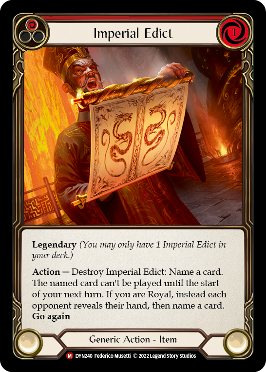 Imperial Edict [DYN240] (Dynasty)  Rainbow Foil | The CG Realm