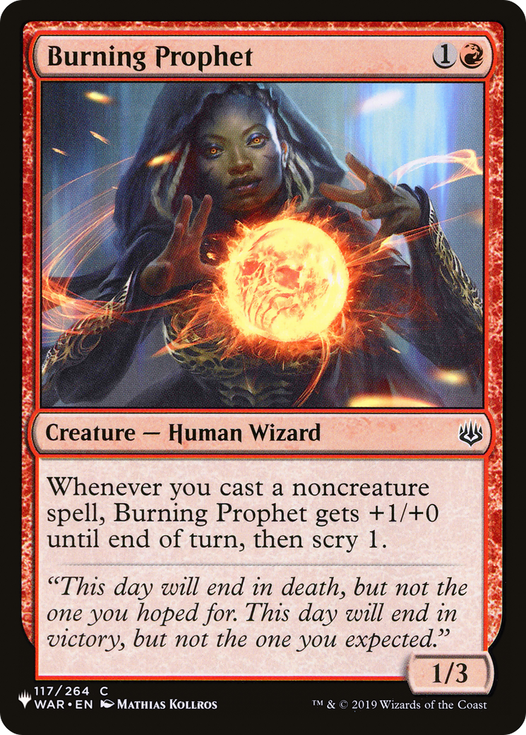 Burning Prophet [The List Reprints] | The CG Realm