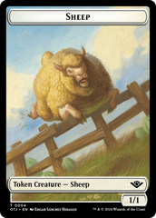 Treasure // Sheep Double-Sided Token [Outlaws of Thunder Junction Tokens] | The CG Realm