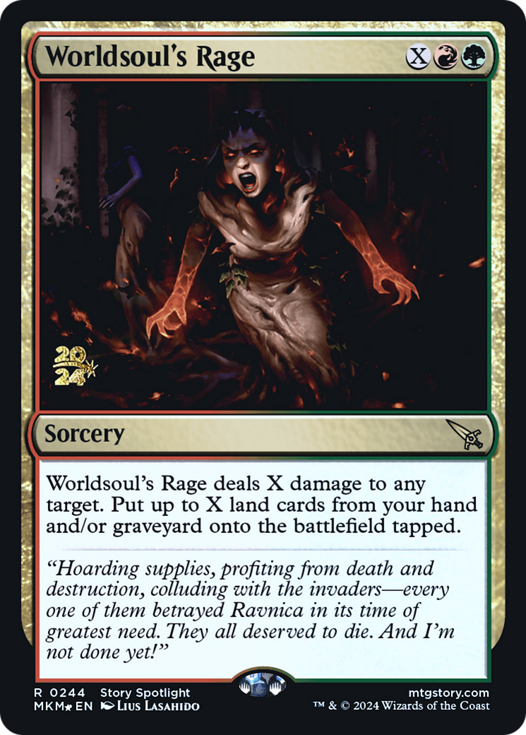 Worldsoul's Rage [Murders at Karlov Manor Prerelease Promos] | The CG Realm