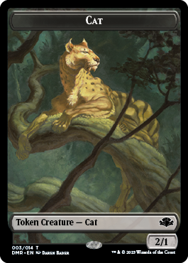 Insect // Cat (003) Double-Sided Token [Dominaria Remastered Tokens] | The CG Realm