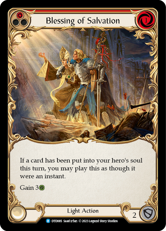 Blessing of Salvation (Red) [DTD085] (Dusk Till Dawn)  Rainbow Foil | The CG Realm