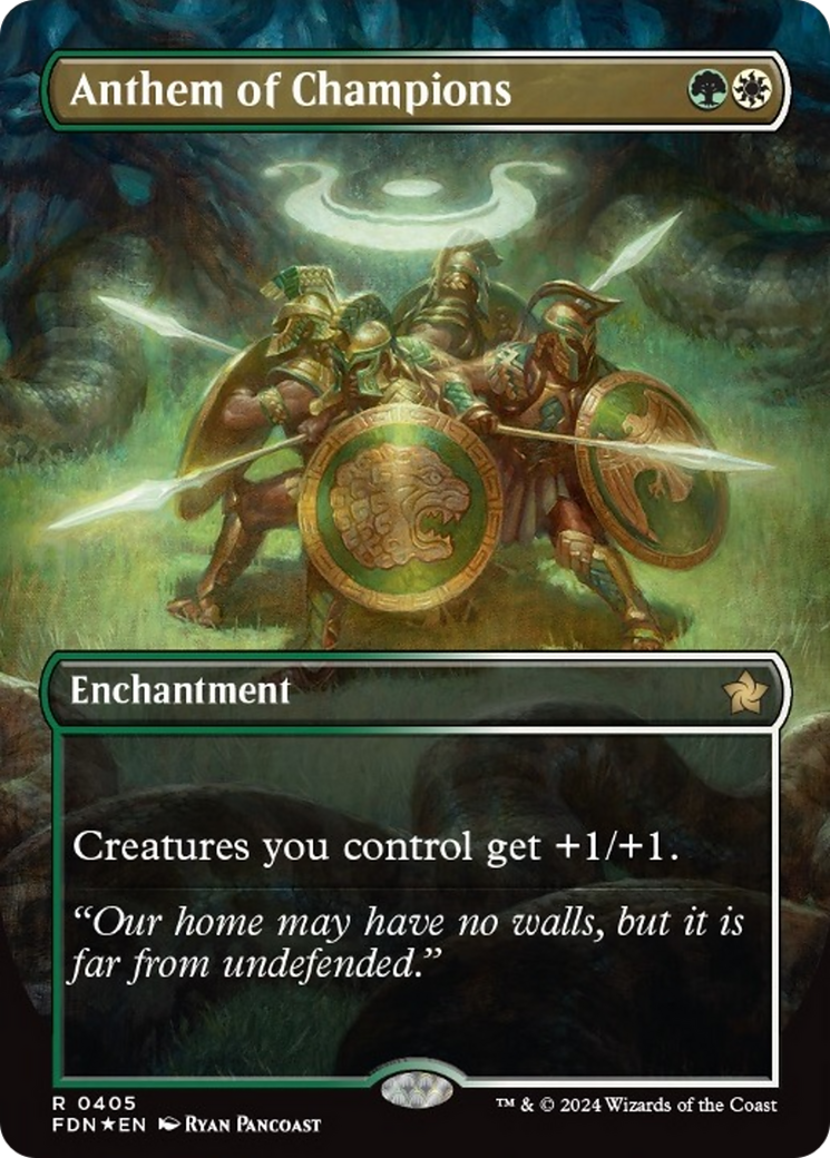 Anthem of Champions (Borderless Mana Foil) [Foundations] | The CG Realm