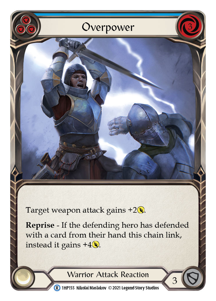 Overpower (Blue) [1HP155] (History Pack 1) | The CG Realm