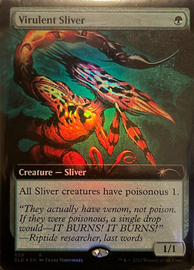 Virulent Sliver (Extended Art) [Secret Lair Drop Promos] | The CG Realm