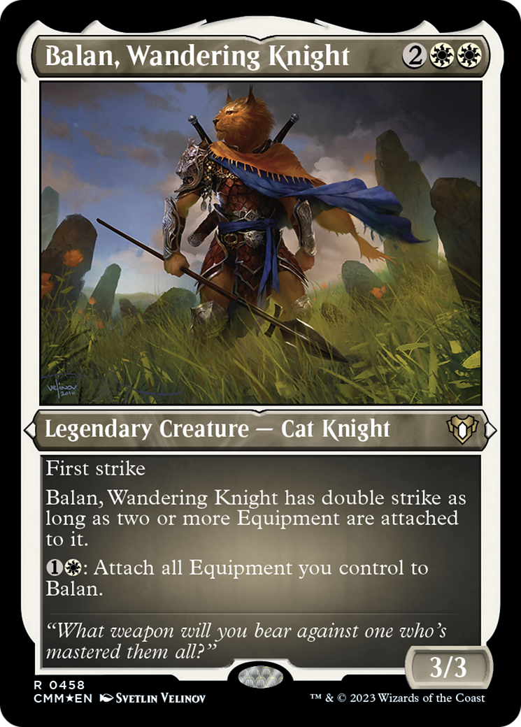 Balan, Wandering Knight (Foil Etched) [Commander Masters] | The CG Realm