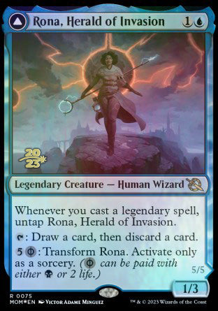 Rona, Herald of Invasion // Rona, Tolarian Obliterator [March of the Machine Prerelease Promos] | The CG Realm