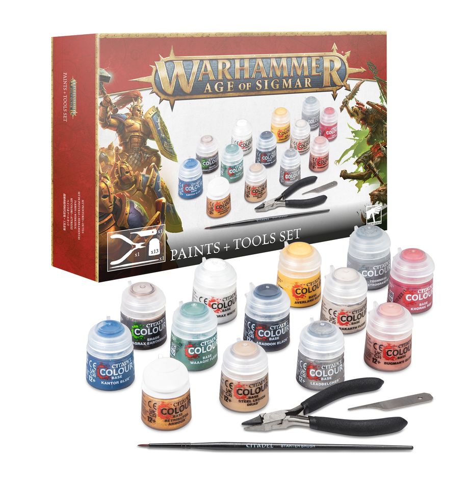 Warhammer Age of Sigmar: Paints + Tools Set | The CG Realm