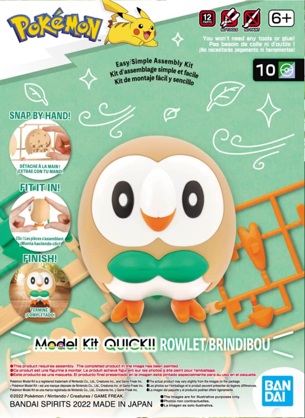 Pokemon Model Kit QUICK!! 10 ROWLET | The CG Realm