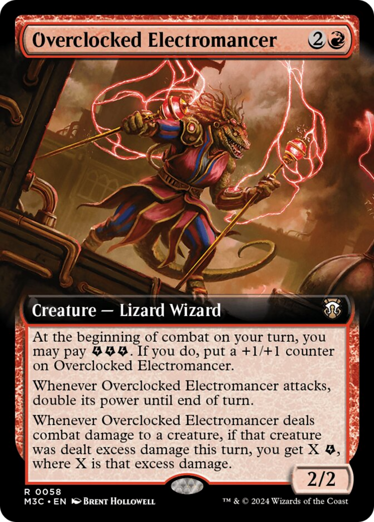 Overclocked Electromancer (Extended Art) [Modern Horizons 3 Commander] | The CG Realm