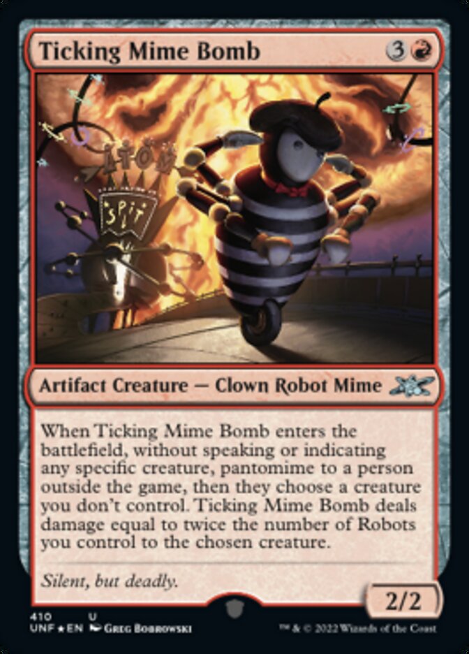 Ticking Mime Bomb (Galaxy Foil) [Unfinity] | The CG Realm