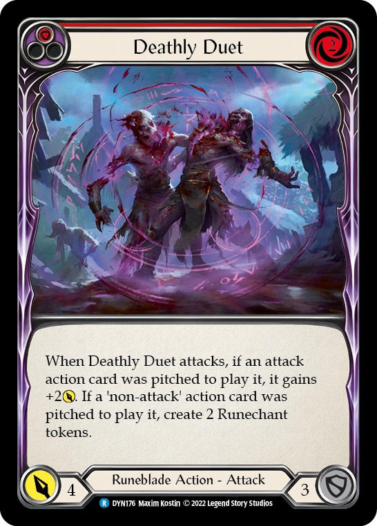 Deathly Duet (Red) [DYN176] (Dynasty)  Rainbow Foil | The CG Realm