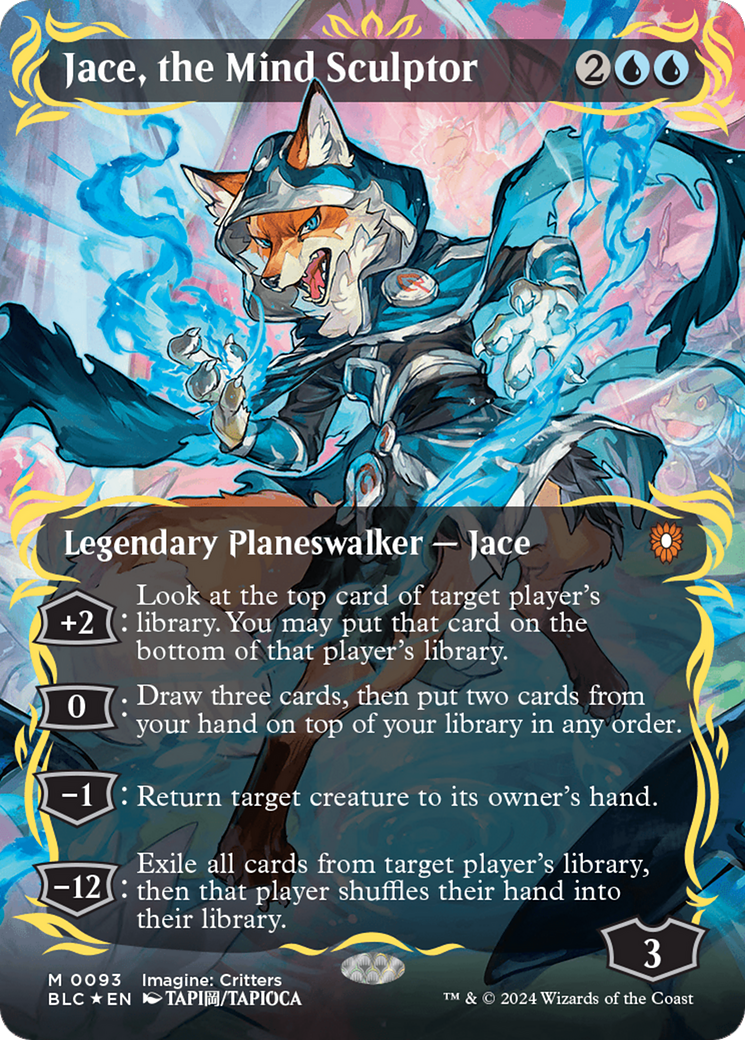 Jace, the Mind Sculptor (Borderless) (Raised Foil) [Bloomburrow Commander] | The CG Realm