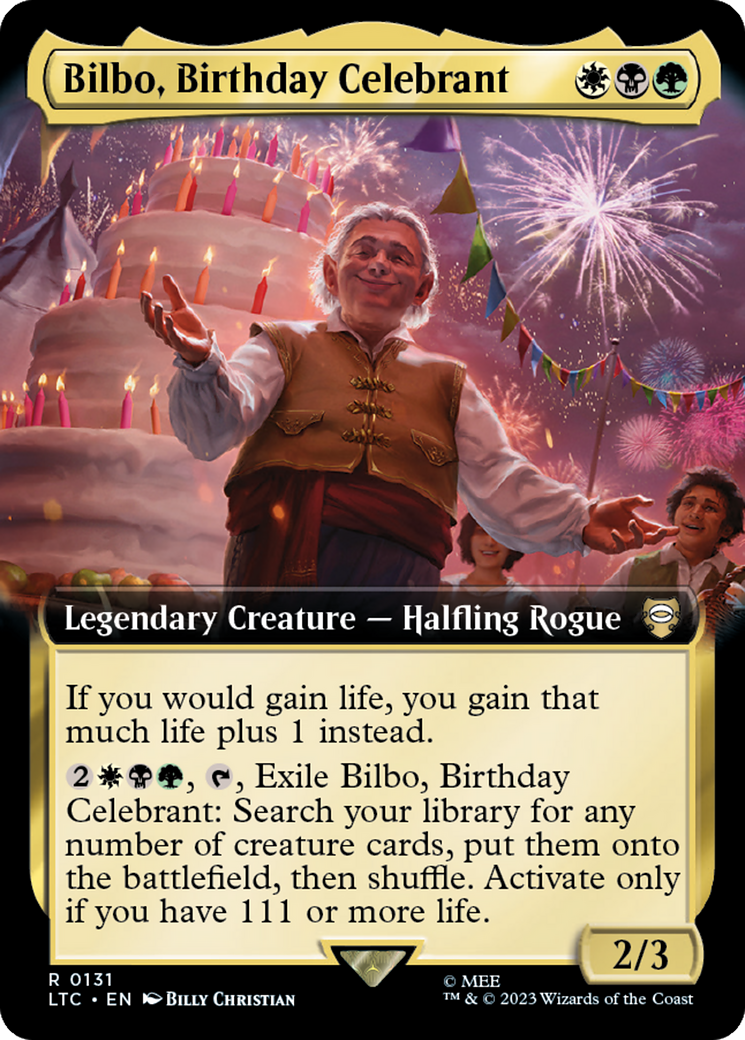 Bilbo, Birthday Celebrant (Extended Art) [The Lord of the Rings: Tales of Middle-Earth Commander] | The CG Realm