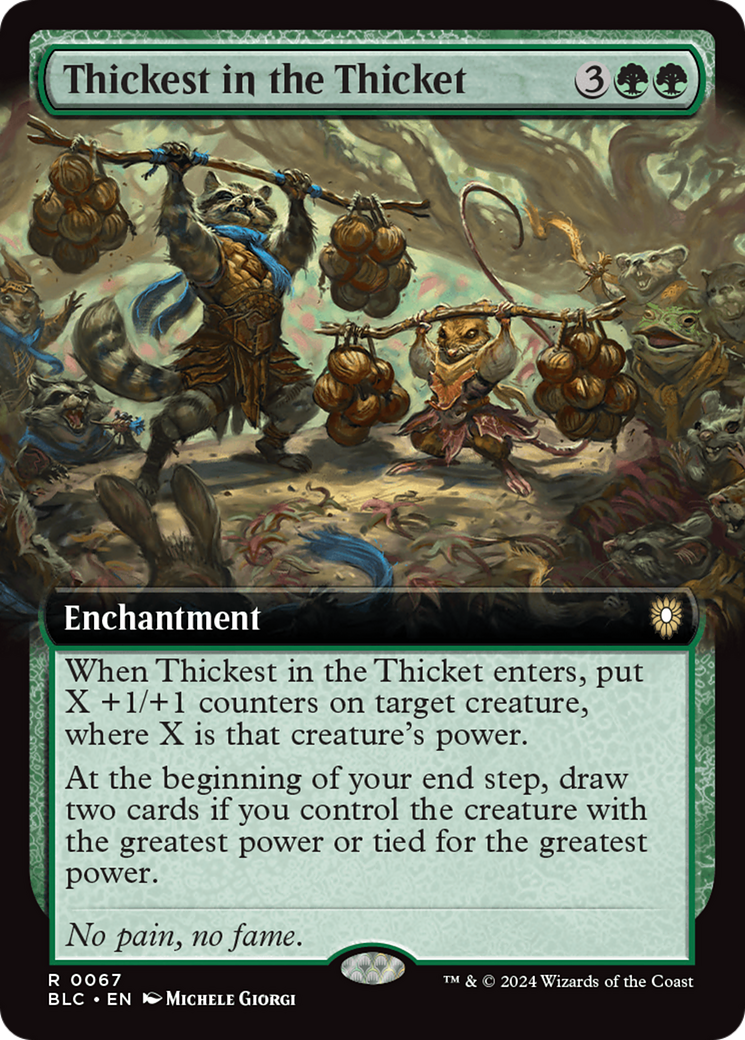 Thickest in the Thicket (Extended Art) [Bloomburrow Commander] | The CG Realm