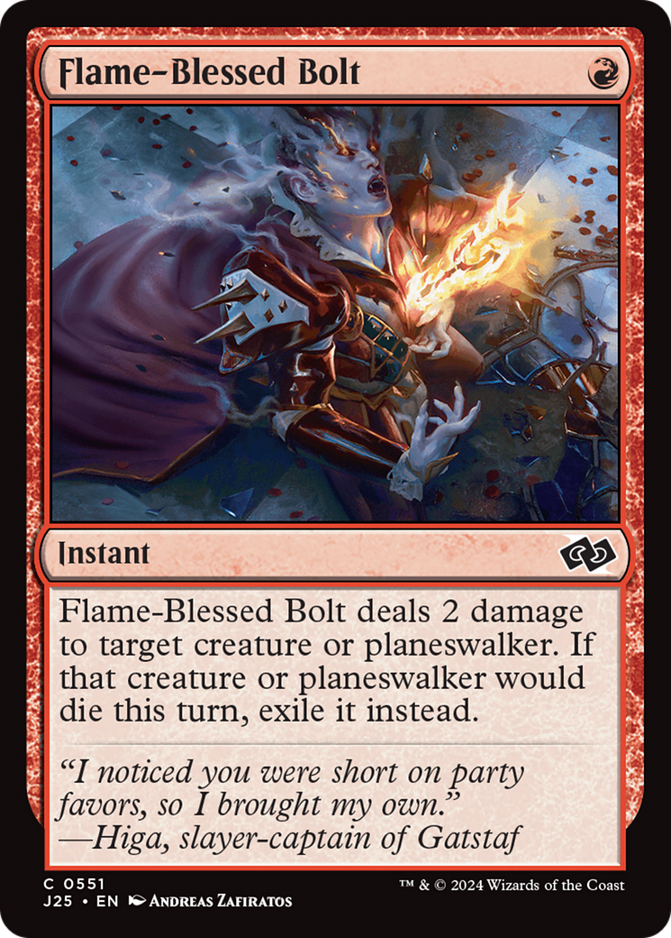 Flame-Blessed Bolt [Foundations Jumpstart] | The CG Realm