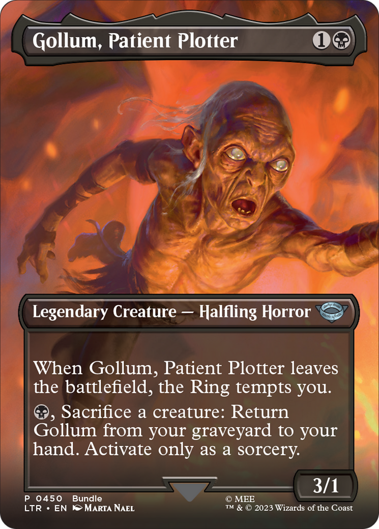 Gollum, Patient Plotter (Borderless Alternate Art) [The Lord of the Rings: Tales of Middle-Earth] | The CG Realm