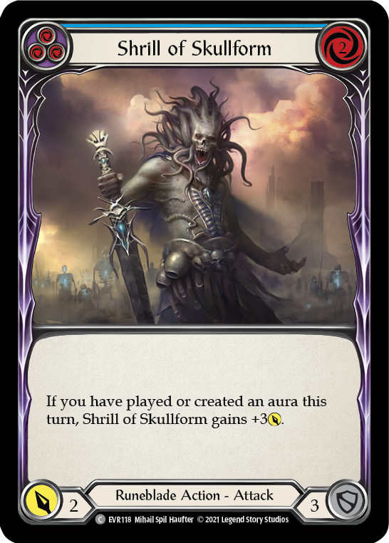 Shrill of Skullform (Blue) [EVR118] (Everfest)  1st Edition Normal | The CG Realm