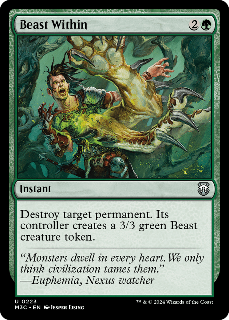 Beast Within (Ripple Foil) [Modern Horizons 3 Commander] | The CG Realm