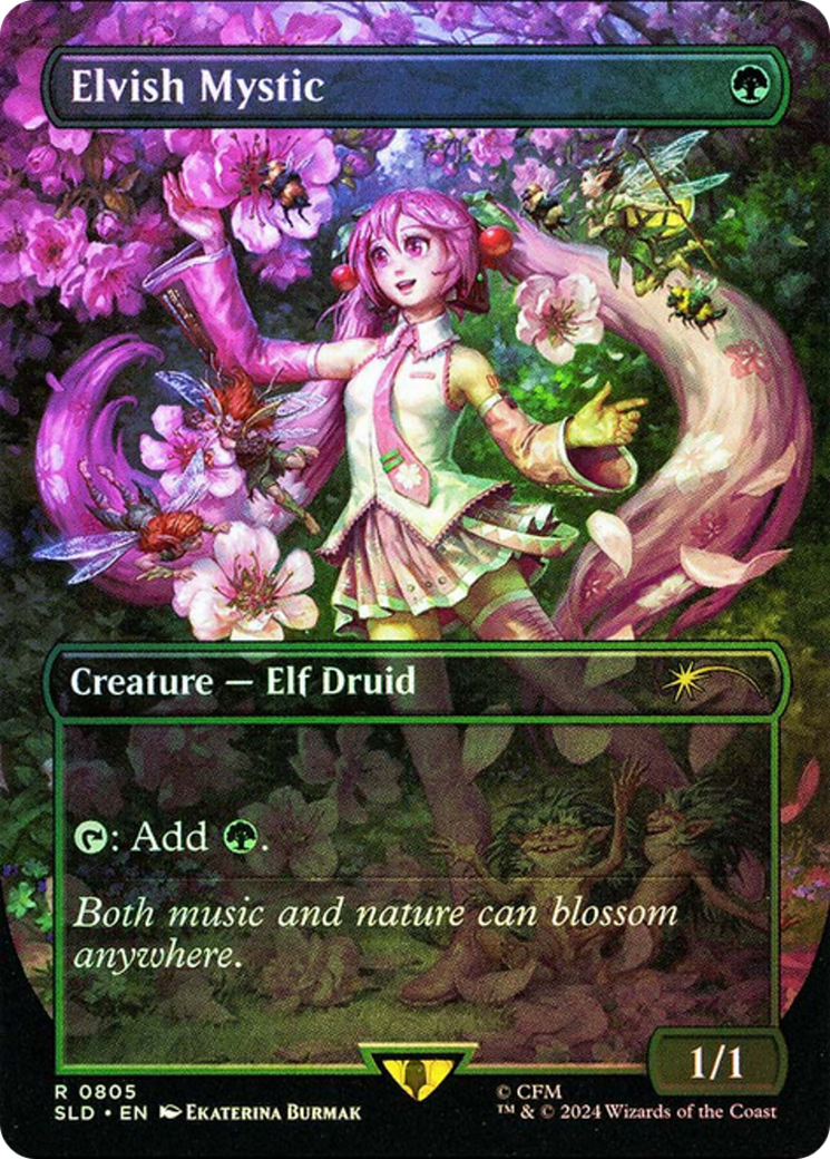 Elvish Mystic (0805) (Rainbow Foil) [Secret Lair Drop Series] | The CG Realm