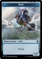 Bird (011) // Fish Double-Sided Token [Bloomburrow Commander Tokens] | The CG Realm